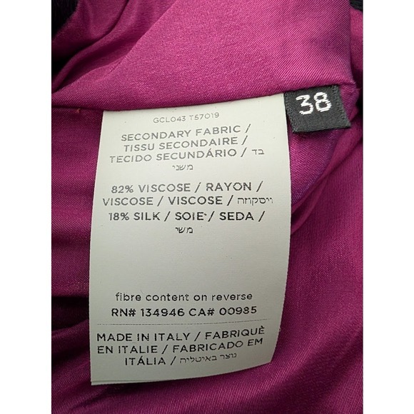 TOM FORD Patchwork Suede Velvet Midi Skirt Purple Geometric Made in Italy SZ 38 - Picture 4 of 12